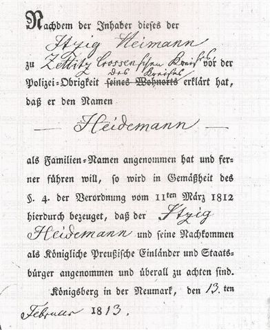 Itzig (Isaac) Heidemann 1779